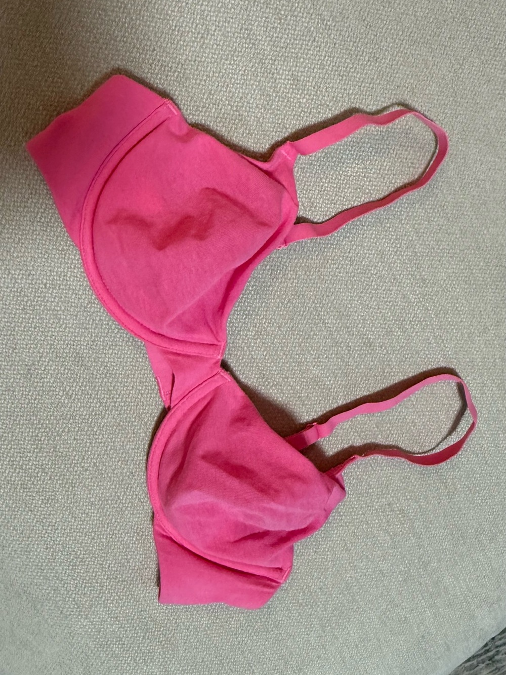 COTTON JERSEY T-SHIRT BRA SKIMS SUGAR PINK / 36 / C